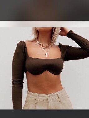 Princess Polly Super Cropped Long Sleeve | Size US 2